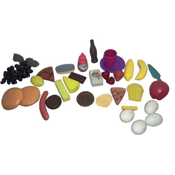 Pretend Play Food- Mixed Lot of Toy Food and Dishes - Picture 1 of 6
